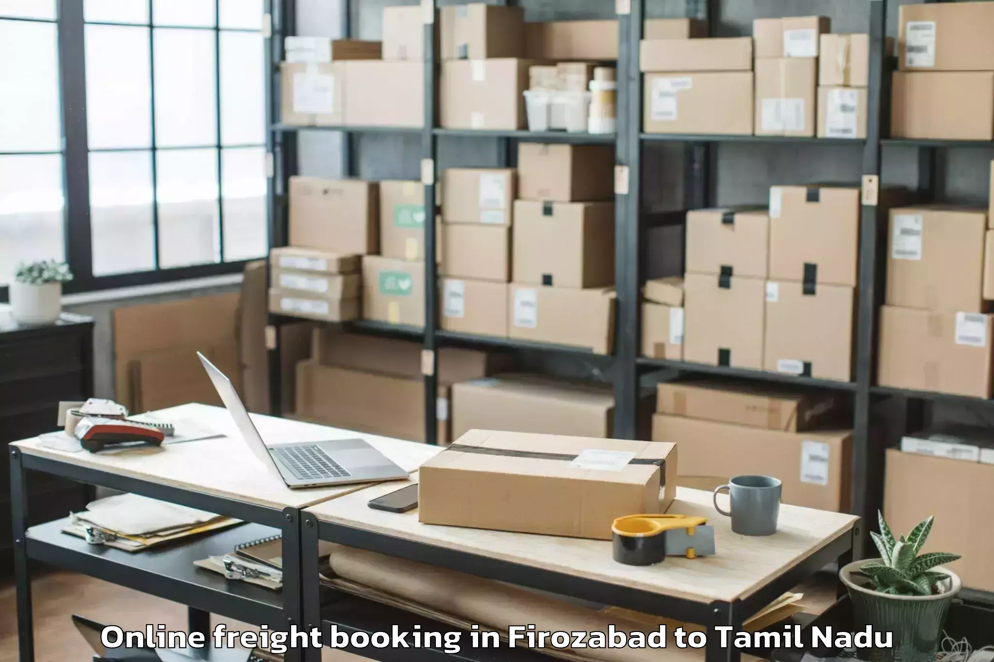 Comprehensive Firozabad to Chennai Marina Mall Online Freight Booking